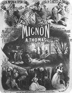 Опера Амбруаза Тома «Миньон». Постер 1866 года