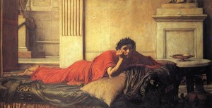 «Нерон мучается от угрызений совести после убийства матери», репродукция картины Джона Уильяма Уотерхауса, 1878 г.